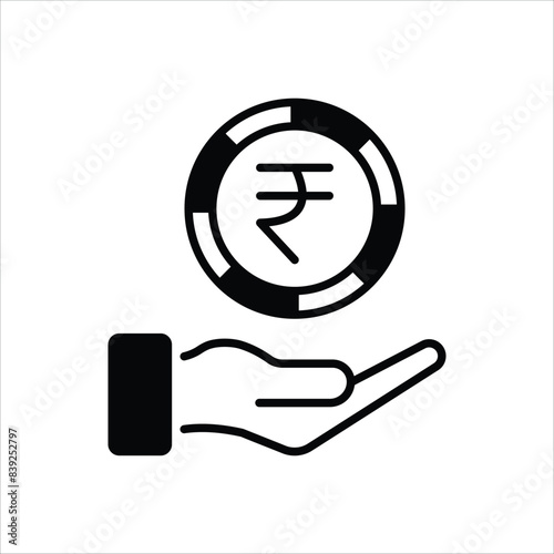 Rupee vector icon