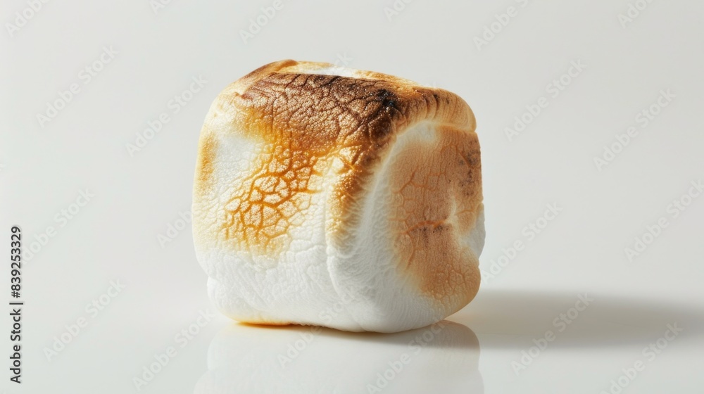 singed marshmallow Isolated on white background. concept of food menu for designers. singed marshmallow Isolated on white background. concept of food menu for designers.
