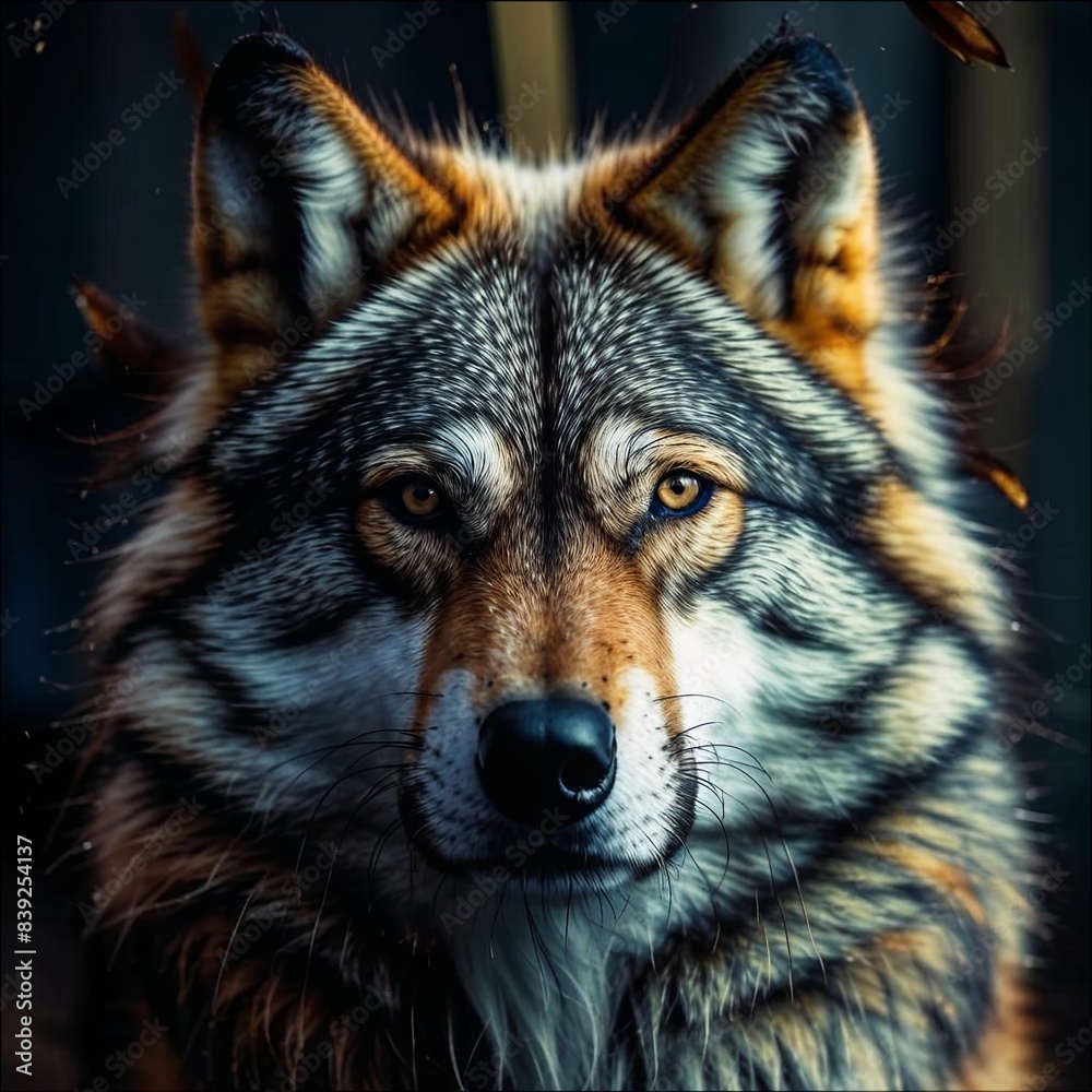 Fototapeta premium Portrait of a Wolf. 