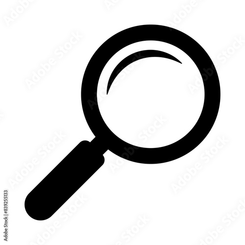 Magnifying glass icon, magnifier or loupe sign. Search icon.