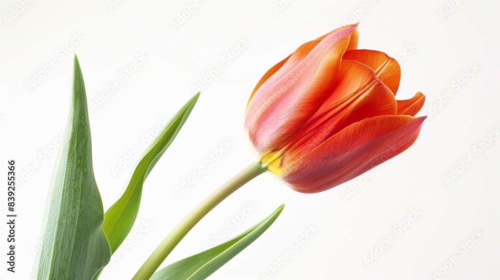 tulip flora isolated on white background.flower plant concept for designer tulip flora isolated on white background.flower plant concept for designer