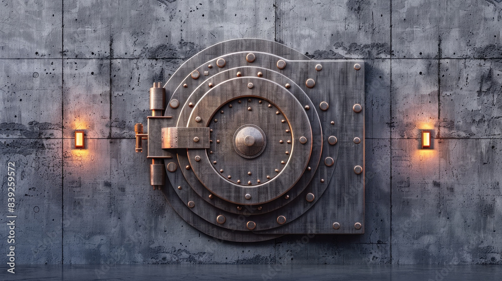 Strong and reliable bank vault door Strong and reliable bank vault door