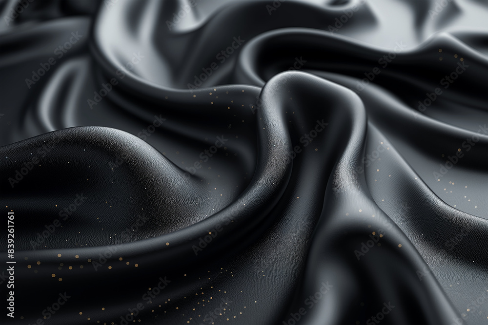 Fototapeta premium abstract smooth black background-closeup texture black color, ai technology