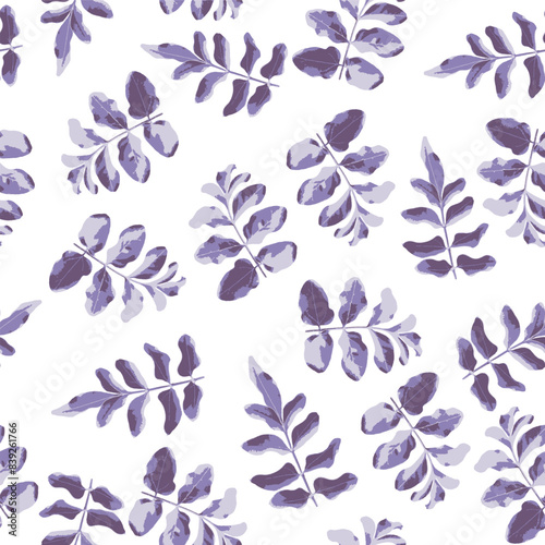 seamless pattern with violet leaves background