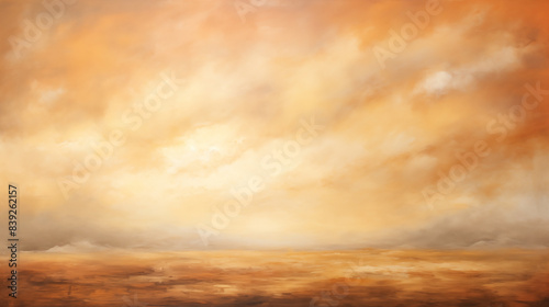 Minimalist golden sunset landscape art