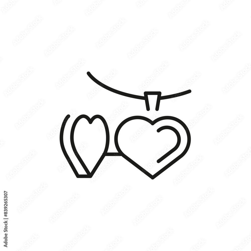 Heart pendant necklace icon. Simple heart pendant necklace icon for social media, app, and web design. Perfect for jewelry, fashion, and accessory projects. Vector illustration Heart pendant necklace icon. Simple heart pendant necklace icon for social media, app, and web design. Perfect for jewelry, fashion, and accessory projects. Vector illustration