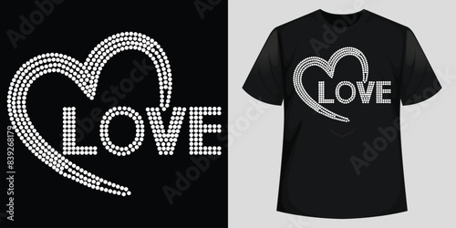 Rhinestone Best T-shirt Design vector Template photo