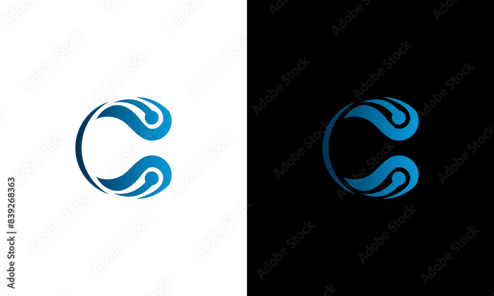 initial c technology logo design vector collection initial c technology logo design vector collection