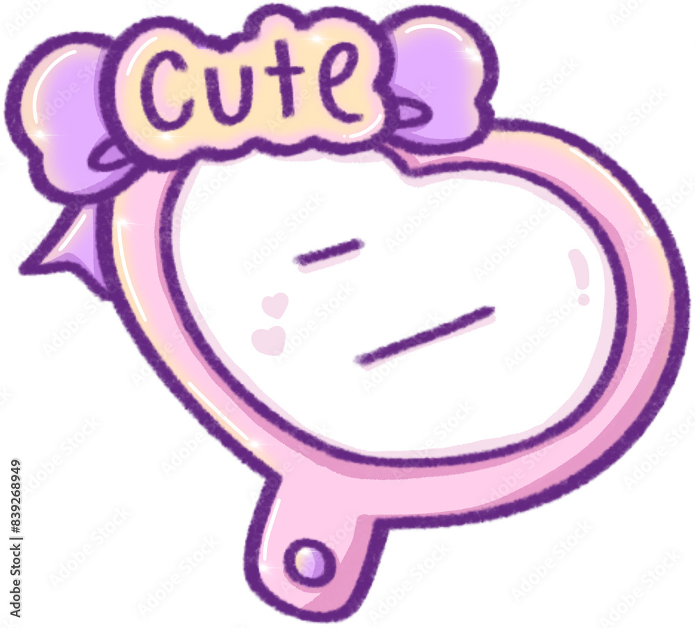 Cute pink heart mirror png Cute pink heart mirror png