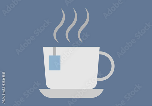 Taza de cerámica con una infusión.