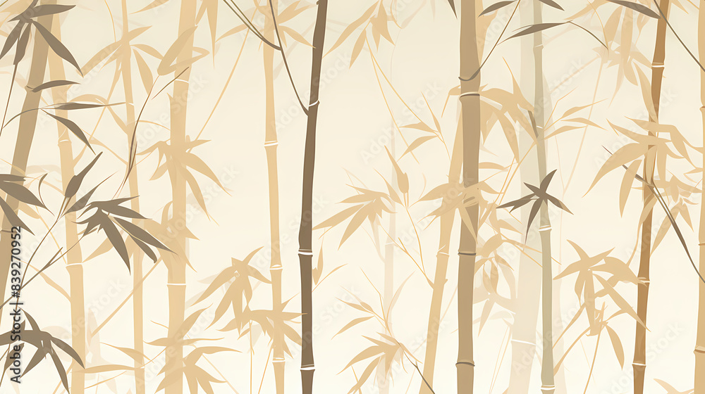 Golden bamboo leaves and branches pattern Golden bamboo leaves and branches pattern