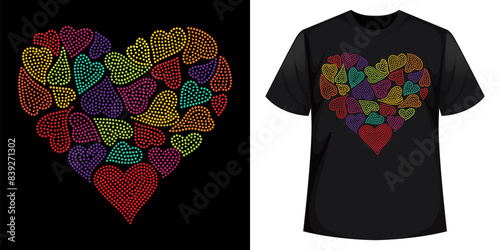 Best Rhinestone T-shirt Design Vector Template photo