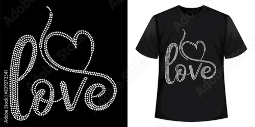 Rhinestone Best T-shirt Design vector Template photo