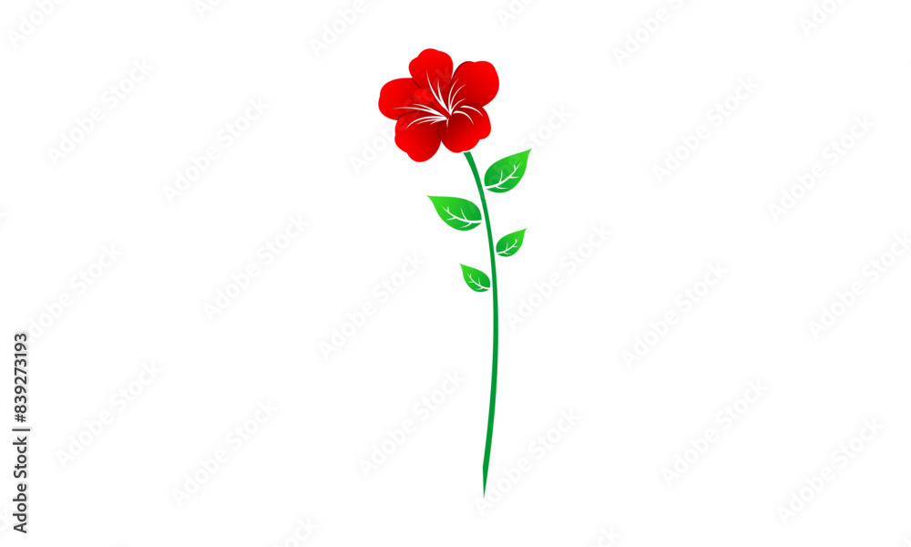 Hibiscus flower illustration design vector