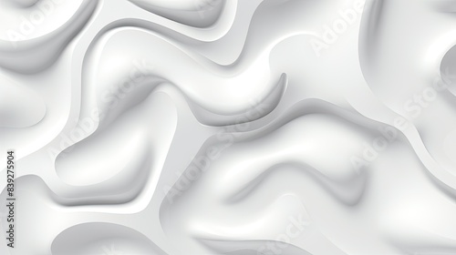 Abstract 3d white background  organic shapes seamless pattern texture