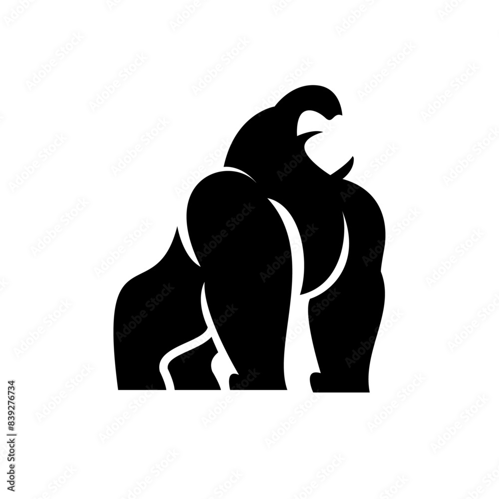 Fototapeta premium Gorilla logo icon, vector illustration design