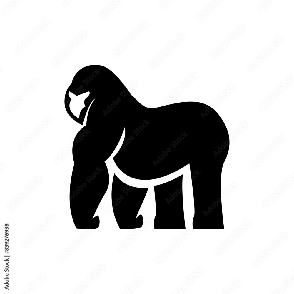 Obraz premium Gorilla logo icon, vector illustration design