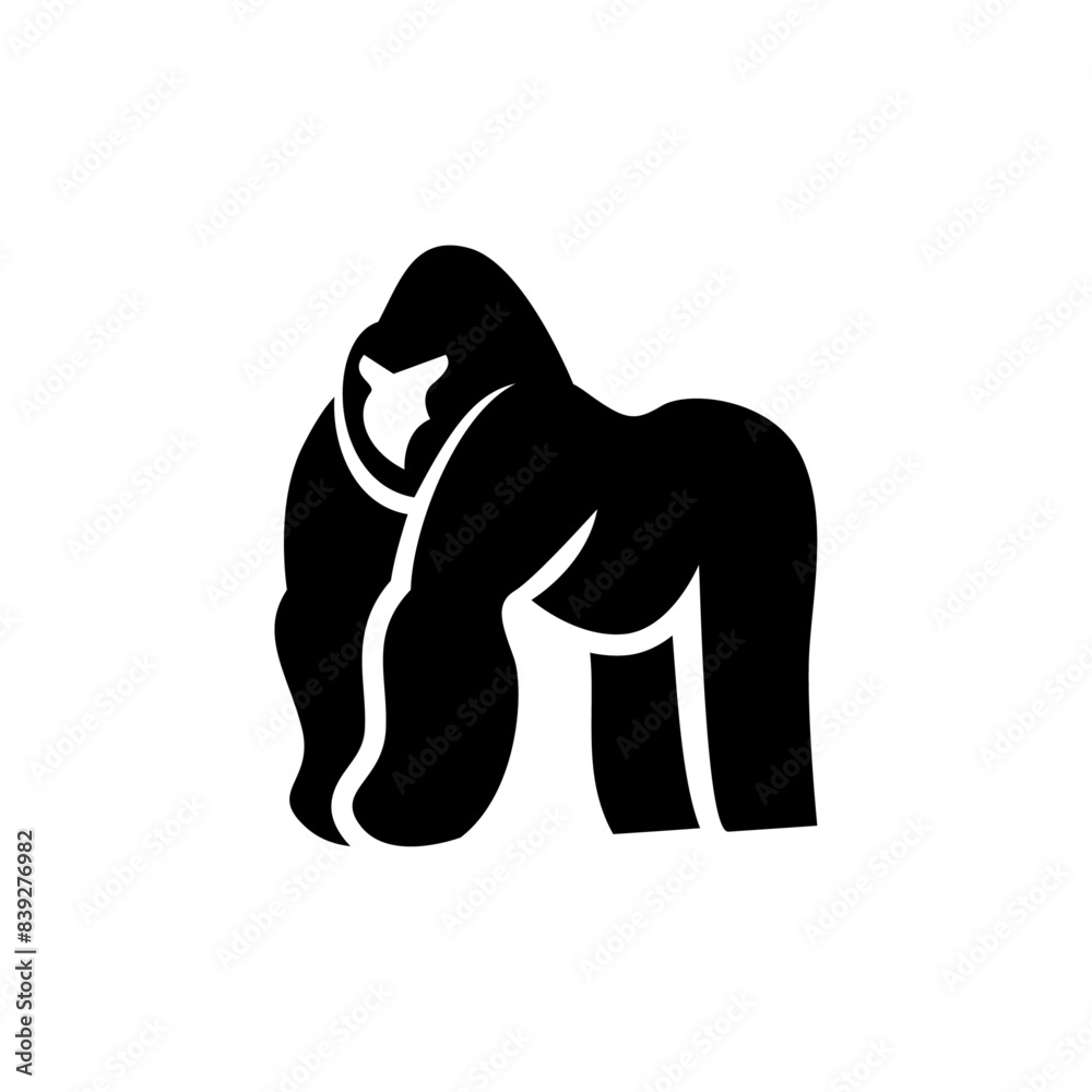 Obraz premium Gorilla logo icon, vector illustration design