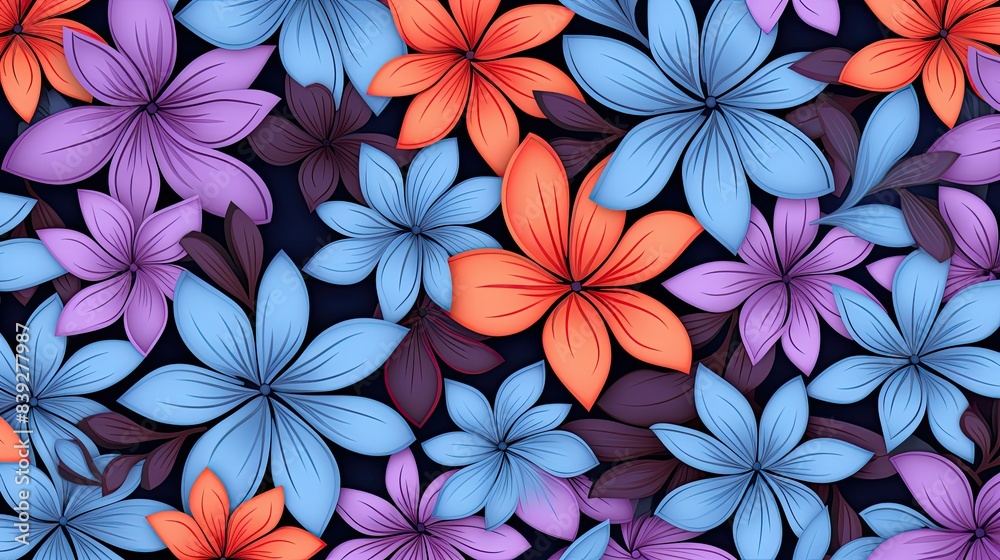 Abstract flowers pattern vector illustrations Abstract flowers pattern vector illustrations