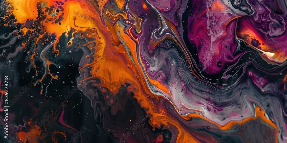 Obraz premium Dynamic Paint Swirl Abstraction