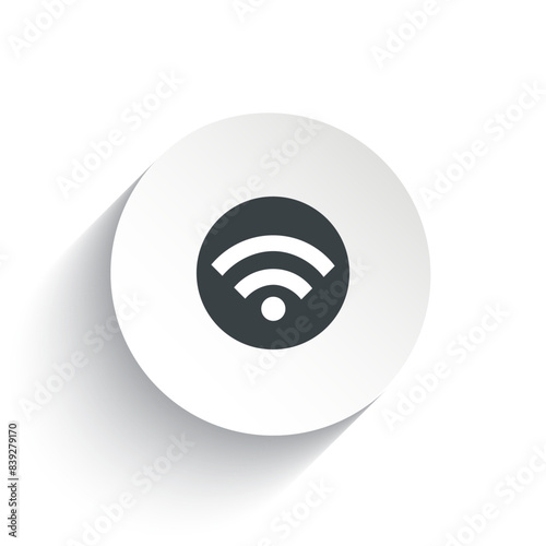 3D hotspot icon button vector isolated on white background.