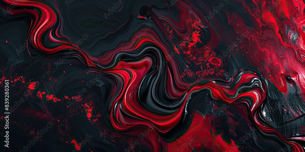 a image of a red and black abstract painting with a black background a image of a red and black abstract painting with a black background