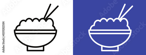 Rice Bowl Graphic Showcasing Essential and Traditional Food Items