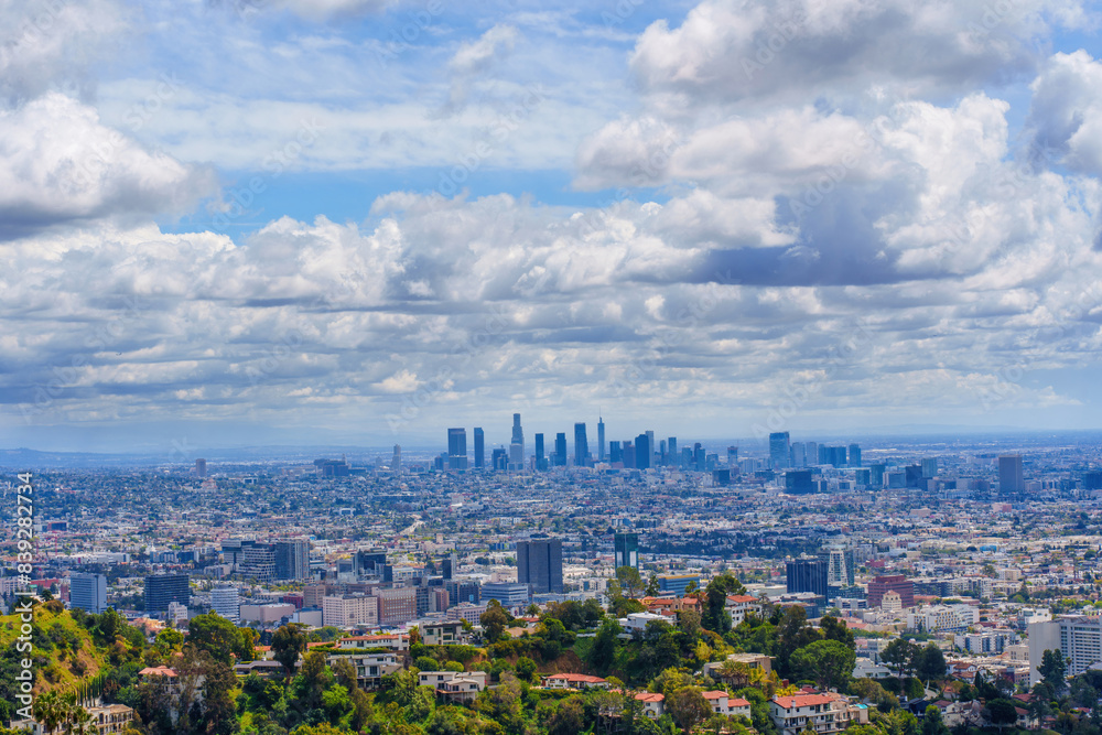 Los Angeles Panorama Under Atmospheric Clouds Los Angeles Panorama Under Atmospheric Clouds