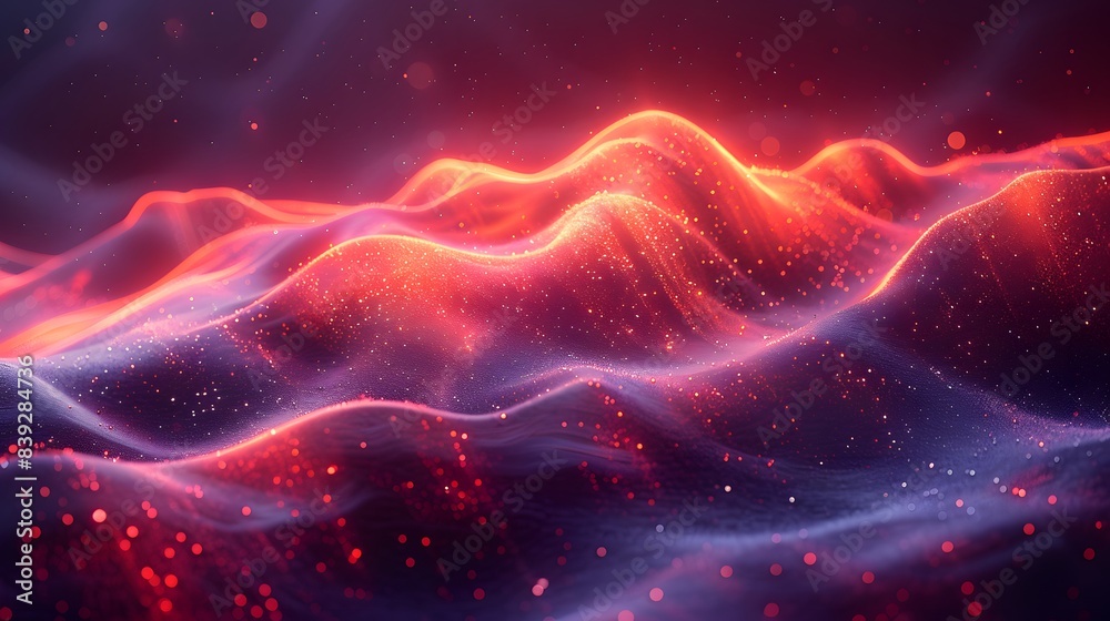 Dynamic header design showcasing a gradient background infused with a radiant noise texture, evoking a sense of energy and movement, Generative AI