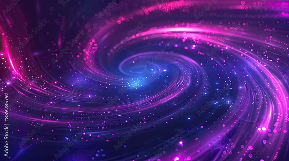 Glowing neon swirls in cosmic ultraviolet hues. Mystical and futuristic background Glowing neon swirls in cosmic ultraviolet hues. Mystical and futuristic background