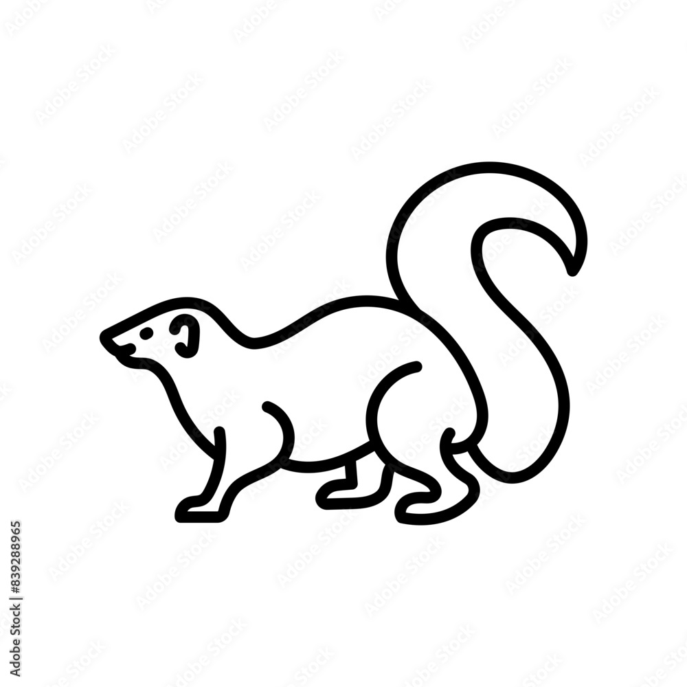 Skunk Outline Icon, Vector illustration Skunk Outline Icon, Vector illustration