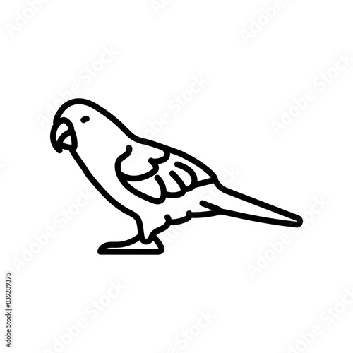 Sun Conure Outline Icon, Vector illustration