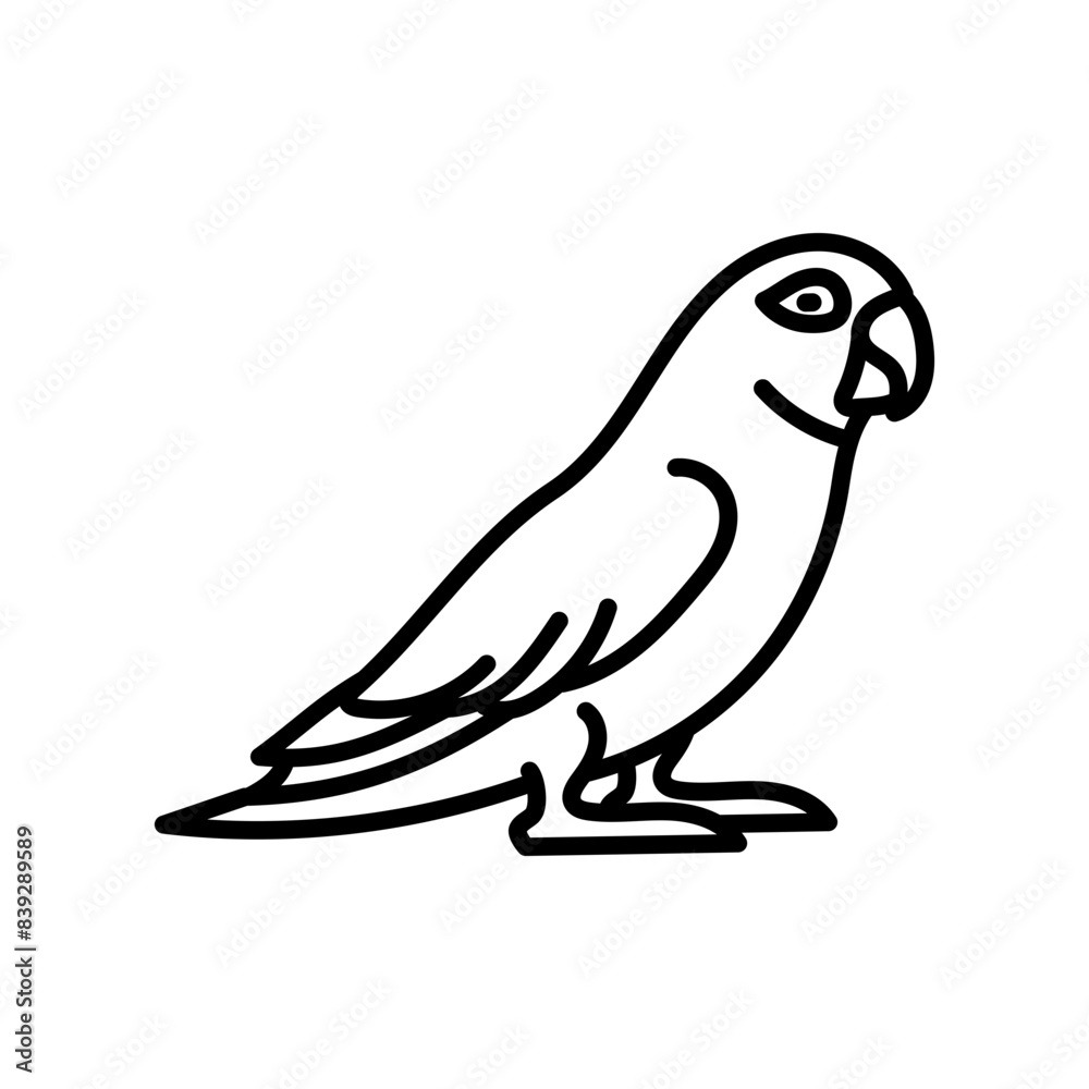 Love Bird Outline Icon, Vector illustration Love Bird Outline Icon, Vector illustration