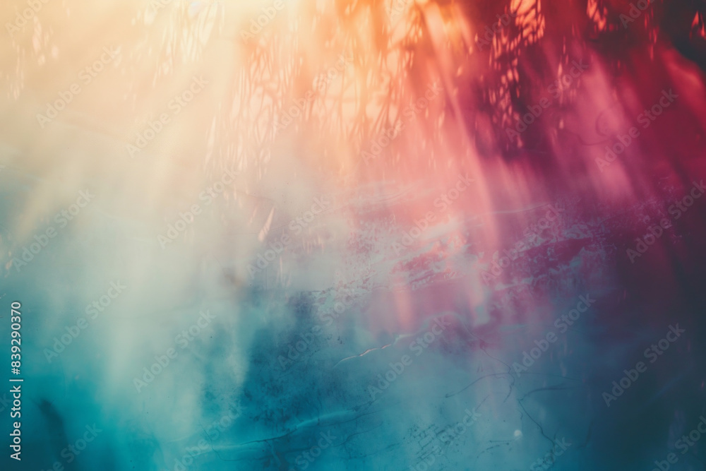 Subtle light leaks in a modern color palette, creating an ethereal ...