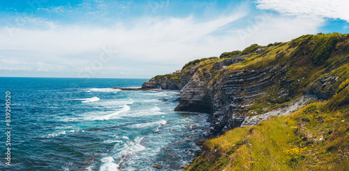 Discovery of the sublime trout town of Saint Jean Luz, its beaches and cliffs, Basque country in summer, France