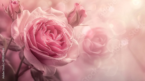 close up of pink rose petals for valentines day background.