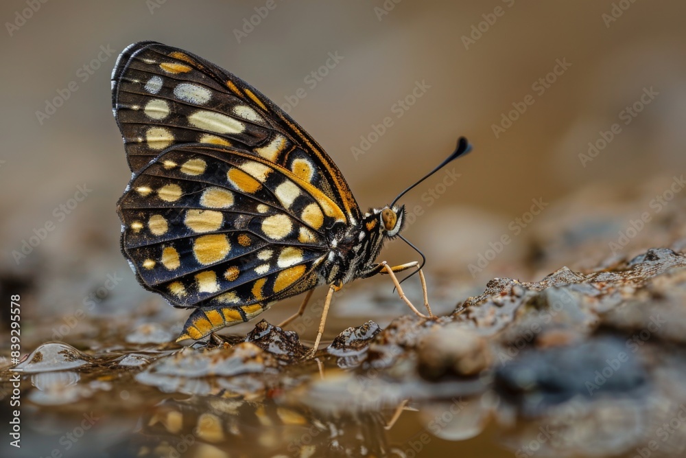 Obraz premium Butterfly resting ground