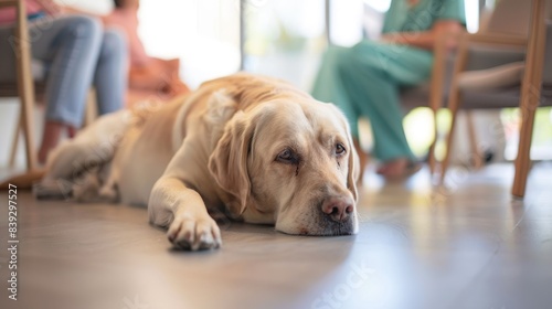 The resting Labrador dog © PiBu Stock