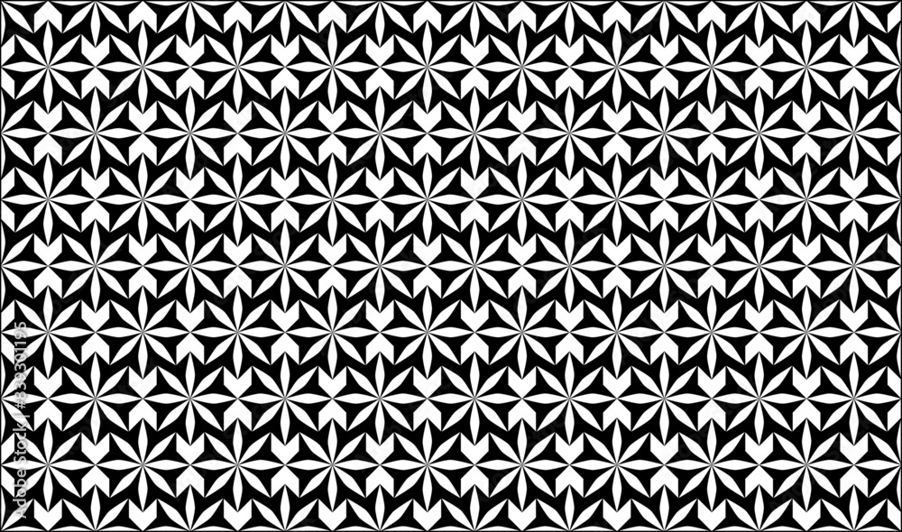 Intricate Black and White Floral Pattern Intricate Black and White Floral Pattern