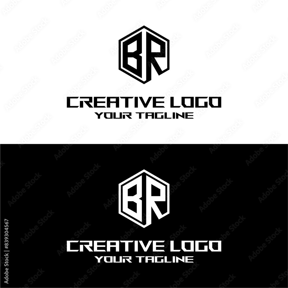 creative letter logo br desain vektors creative letter logo br desain vektors