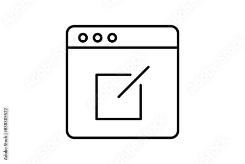 Online Editor icon. icon related to edit tool. suitable for web site, app, user interfaces, printable etc. line icon style. simple vector design editable