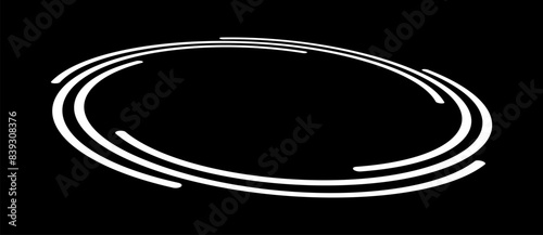 Abstract background with lines in spiral, perspective view. Art design circle as logo or icon.