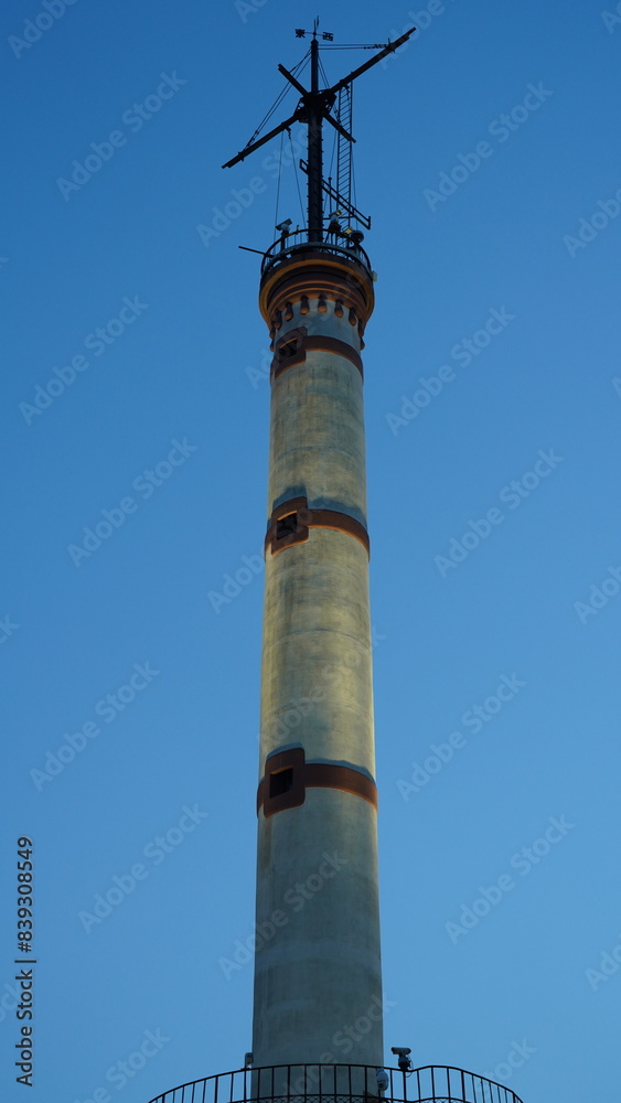 The old lighthouse view located in the bund of the Shanghai city in China The old lighthouse view located in the bund of the Shanghai city in China