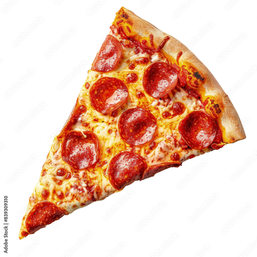 Slice of Pepperoni Pizza on a Transparent Background, PNG Slice of Pepperoni Pizza on a Transparent Background, PNG