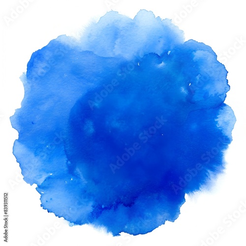 blue watercolor  stain isolated on white background