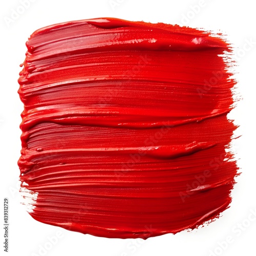 red colored gouache isolated on white background