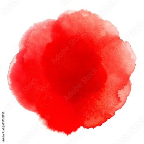 red stain isolated on white background