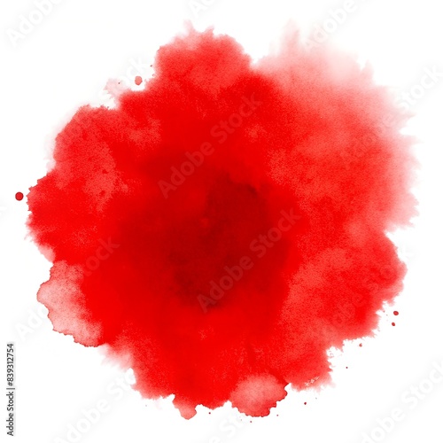 red stain isolated on white background