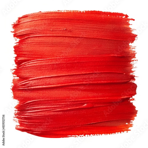 red colored gouache isolated on white background