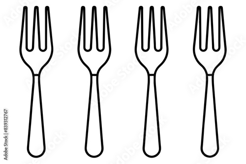 fork spoon silhouette vector illustration